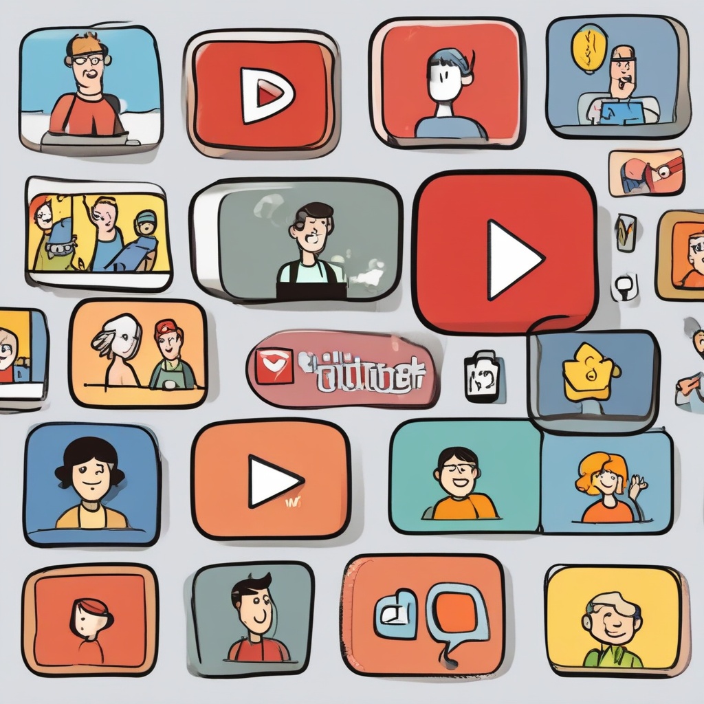 Cartoon image representing YouTube to Article