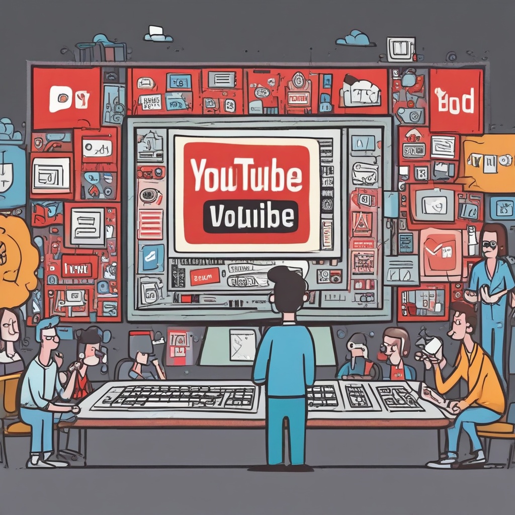 Cartoon image representing YouTube to Press Release