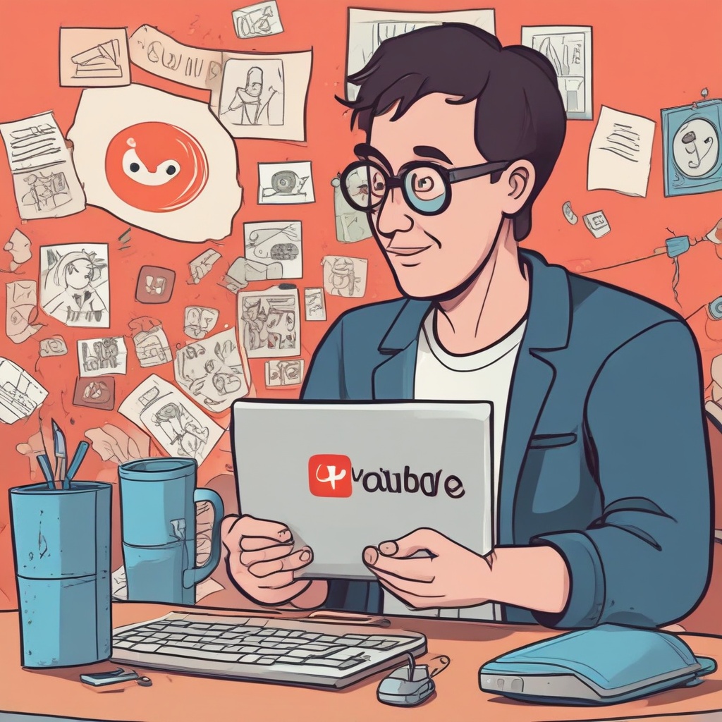 Cartoon image representing YouTube to Reddit Post